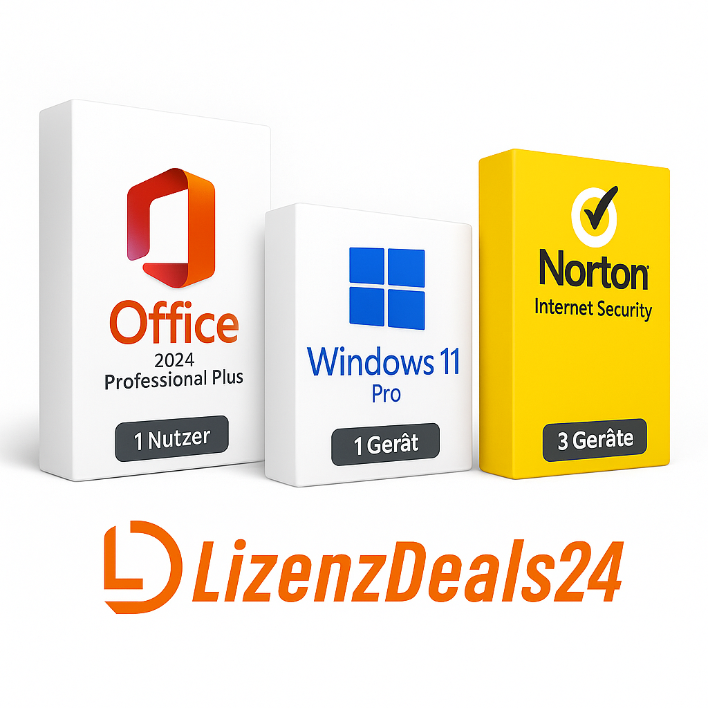 Lizenzdeals24 Power-Bundle – Office, Windows & Norton für je 3 Geräte